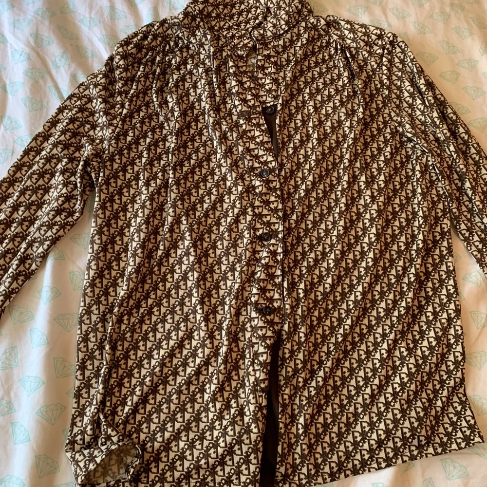 Christian Dior vintage polyester signature blouse
